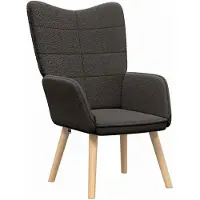 vidaXL Fauteuil Donkergrijs 62 x 67 x 95,5 cm Sherpa Stof