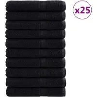 vidaXL Gastendoek SOLUND 25 st Zwart 80 x 200 cm 550 gsm