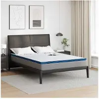 vidaXL Matras Topper Wit 160 x 200 cm Jacquard stof