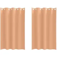 vidaXL Blackout Gordijnen met Ringen 2 st Lichtbruin 175 x 140 cm