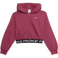 Nike Dri-FIT hoodie met rits over de hele lengte voor meisjes Pro Fleece - Rood - Kind, Rood