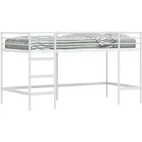 vidaXL Kids'loftbedframe Effen Wit 80 x 200 cm Staal