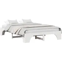 vidaXL Bedframe Wit 140 x 200 cm Massief grenenhout