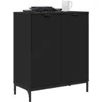 vidaXL Dressoir Zwart 69,5 x 33 x 82 cm Bewerkt hout