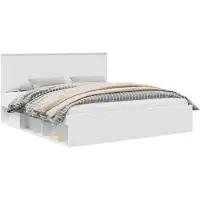 vidaXL Bedframe met hoofdeinde Wit 180 x 200 cm Massief grenenhout