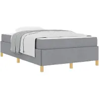 vidaXL Bedframe, lichtgrijs, 120 x 190 cm, gestoffeerd