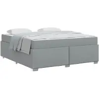 vidaXL bedframe met matras, lichtgrijs, 180 x 200 cm, stof