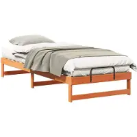 vidaXL Bedframe Bruin 90 x 220 cm Massief grenenhout