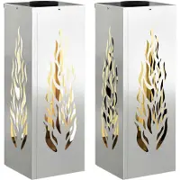 vidaXL Zonne LED Pad Licht 2 pcs Warmwit 18 x 18 x 50 cm