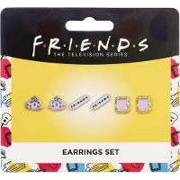 The Carat Shop - Set van 3 paar oorbellen, geïnspireerd door de serie Friends