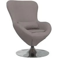 vidaXL Eivormige stoel Taupe Stof