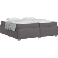 vidaXL Bedframe Grijs 200 x 200 cm Stof