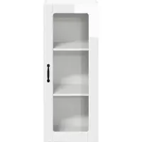 vidaXL Wandkast LUCCA, hoogglans wit, 40 x 31 x 100 cm