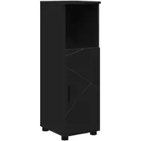 vidaXL Badkamerkast Zwart 30 x 35 x 95 cm Bewerkt hout, Metaal