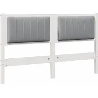 vidaXL Gestoffeerd hoofdbord Wit 140 cm Massief grenenhout