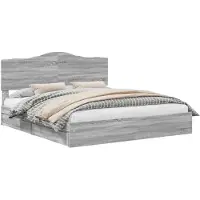 vidaXL Opbergbed met lade Grijs Sonoma 180 x 200 cm Bewerkt hout