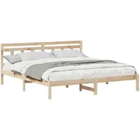 vidaXL Bedframe Bruin 180 x 200 cm Massief grenenhout