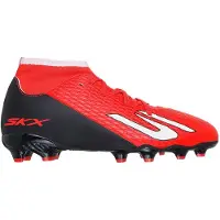 SKECHERS SKX_2 High Academy Gras Voetbalschoenen (FG) Kids Rood Zwart Wit