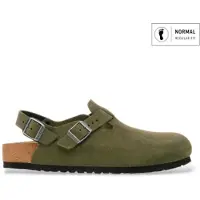 Birkenstock Heren Leren Tokyo klompen (Regular Fit) groen (44), Plat, Geen, Casual 1030616
