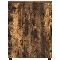 vidaXL Badkamerkast Rook Eiken 60 x 35 x 80 cm Bewerkt hout, Metaal