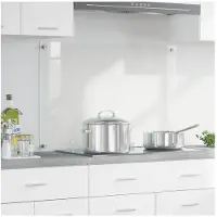 vidaXL Keukenachterwand Doorzichtig 90 x 60 cm gehard glas