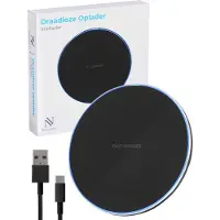 Nuvance Draadloze Oplader 15W - Inclusief Kabel - Wireless Charger - Fast Charger - Geschikt voor alle Draadloos Oplaadbare Smartphones