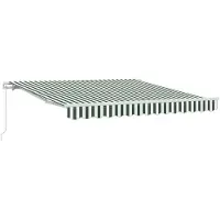 vidaXL Uitschuifbare luifel Groen en Wit 300 x 250 x 165 cm