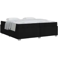 vidaXL Bedframe met matras Zwart 200 x 200 cm Stof