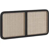 vidaXL Hoofdbord met hoofdeinde Zwart 120 x 55 x 3 cm Rattan