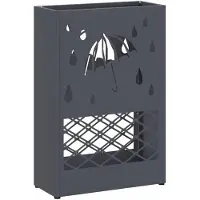 vidaXL Regen Paraplu Stand Antraciet 28 x 12 x 41 cm Staal