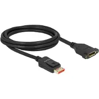 DeLOCK DisplayPort inbouwadapter (m-v) - versie 1.4 (5K/8K 60Hz) / zwart - 2 meter