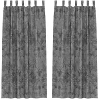 vidaXL Velvet Gordijnen met gordijnen 2 pcs Grijs 245 x 140 cm Fluweel