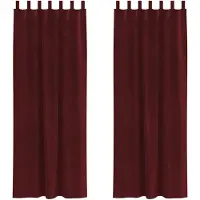vidaXL Gordijnen 2 st Wijnrood 140 x 260 cm fluweel