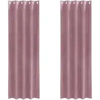 vidaXL Gordijnen 2 st Donkerroze 140 x 245 cm fluweel
