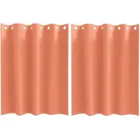 vidaXL Blackout Gordijnen met Ringen 2 pcs Terracotta 140 x 140 cm