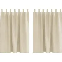 vidaXL Verduisterende gordijnen 2 st Crème 140 x 140 cm Fluweel