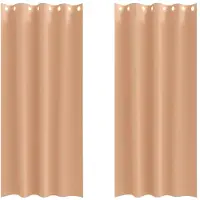 vidaXL Blackout Gordijnen met Ringen 2 st Lichtbruin 260 x 140 cm