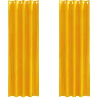 vidaXL - Gordijnen - 2 - st - Mosterdgeel - 140 - x - 225 - cm - fluweel