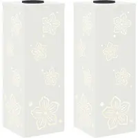 vidaXL Zonne LED Pad Licht 2 st Warmwit 18 x 18 x 50 cm