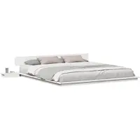 vidaXL Bedframe Wit 200 x 200 cm Hout