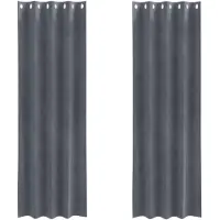 vidaXL Verduisterende gordijnen 2 st Lichtgrijs 140 x 245 cm Fluweel