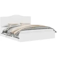 vidaXL Bedframe met lade met opslag Wit 180 x 200 cm Ingenieurshout