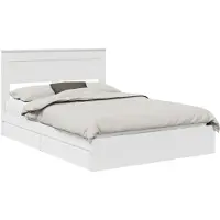 vidaXL Opbergbed met lade met hoofdeinde Wit 160 x 200 cm Bewerkt hout