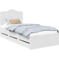 vidaXL Bedframe met lade met hoofdeinde Wit 90 x 200 cm Ingenieurshout