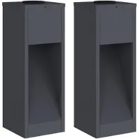 vidaXL Zonne LED Padverlichting 2 st Warmwit 18 x 18 x 50 cm