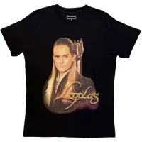 The Lord Of The Rings - Legolas Gold Text Heren Tshirt - XL - Zwart