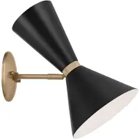 Kichler LED Wandlamp Phix | 2X E27 Max 40W | Champagne Bronze, Black