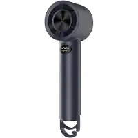 VHV - Handventilator - Mini USB ventilator met LED display - 100 standen en tasclip - Voor kantoor, slaapkamer en reizen