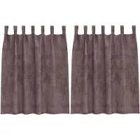 vidaXL Velvet Gordijnen 2 st Bruin 140 x 140 cm Fluweel