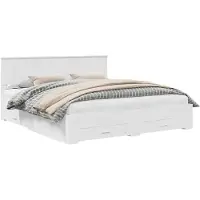 vidaXL Bedframe met lade met hoofdeinde Wit 180 x 200 cm Bewerkt hout